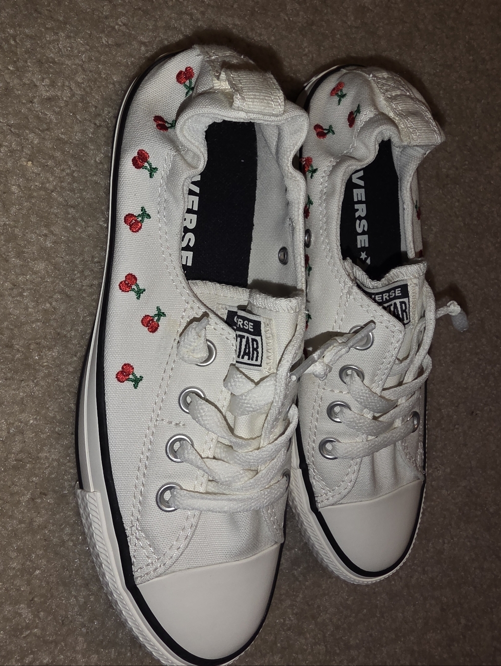 Converse Chuck Taylor All Star Shoreline Cherry Slip-on Flat Shoes 8 - Picture 3 of 7
